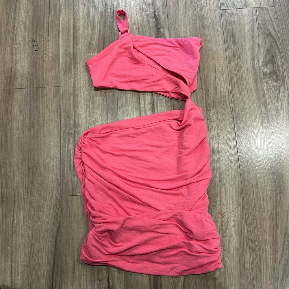 Tiger Mist Serene Cut-Out Mini Dress Barbie Pink - Picture 2 of 6